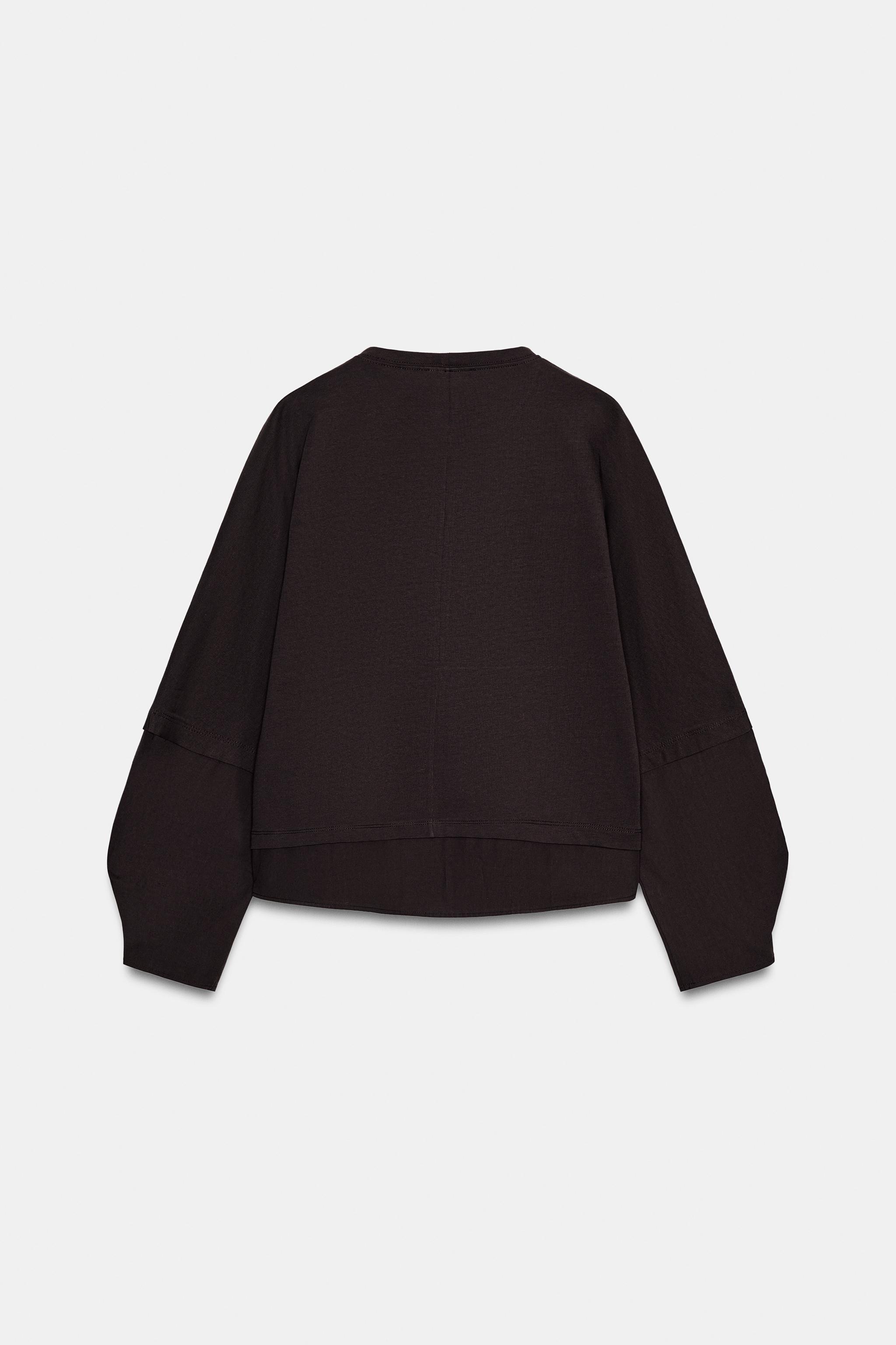 COMBINED POPLIN T-SHIRT